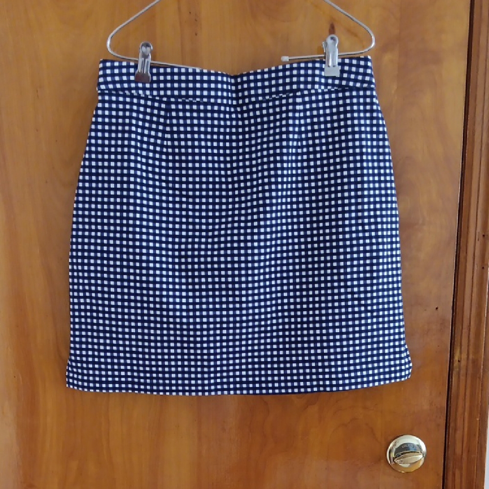 Rafaella Blue and White Mini Pencil Skirt - Picture 3 of 4